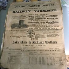 Jornal antigo 1880 Michigan Rail Rd barra arame madeira máquinas de trabalho adiciona , usado comprar usado  Enviando para Brazil