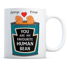 My Favourite Human Bean Personalised Mug with Name Couples Valentines Day Gift for sale  Shipping to South Africa