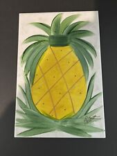 Bandeja de queijo rebite abacaxi pintada à mão assinada S Putnam Brasil Eliane azulejo comprar usado  Enviando para Brazil
