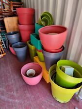 Job Lot - 20L, 15L, 10L Plastic Lime Green & Red Plant Pots  for sale  BEXHILL-ON-SEA