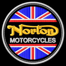 Używany, Ecusson brodé patche Norton Motorcycles UK flag  Thermocollant iron-on patch na sprzedaż  PL