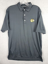 Camisa polo masculina Johnnie-O Chicago Blackhawks média preta bordada logotipo NHL comprar usado  Enviando para Brazil