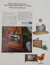 Ford Philco 1968 televisión en color electrónica para el hogar anuncio original impreso en color, usado segunda mano  Embacar hacia Argentina