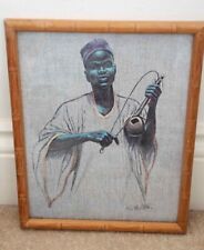 VINTAGE MID CENTURY W. M. OTTO AFRICAN PRINT  FRAMED TRETCHIKOFF ERA 60s for sale  Shipping to South Africa