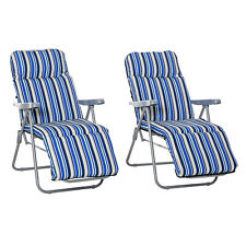 Outsunny Set of 2 Adjustable Sun Lounger Recliner Reclining Seat for sale  Shipping to South Africa