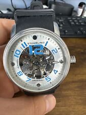 Relógio automático Stuhrling original modelo ST-90050 azul manual aço analógico comprar usado  Enviando para Brazil