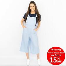White Stuff Dungarees Womens Blue Relaxed Crop Wide Leg Baggy Casual Overalls for sale  Shipping to South Africa