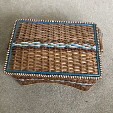 Vintage Wicker Sewing Basket And Contents for sale  Shipping to South Africa