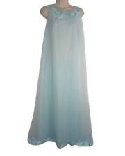 Vintage Gossard Artemis Womens Nightgown Blue Layered Chiffon Satin L for sale  Shipping to South Africa