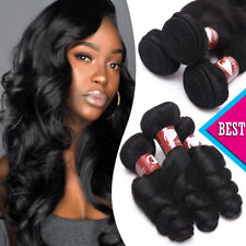 Loose Wave Indian/Brazilian Virgin Human Hair Weave 1-4bundles Unprocessed Wefts, used for sale  Shipping to South Africa