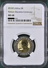 2018 5 Rand, South Africa 2018, NGC MS 68 Nelson Mandela. for sale  Shipping to South Africa