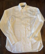 Polo Ralph Lauren Vintage Tuxedo Shirt White 16/34 French Cuffs  Formal for sale  Shipping to South Africa