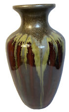 Stoneware Vase 10.5 In Inches Height Earth Colors Glazed Artist Mark on Bottom for sale  Shipping to South Africa