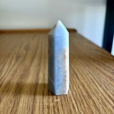 Natural Angelite Crystal Mineral Tower Obelisk Generator 2.75” 2.4oz, used for sale  Shipping to South Africa