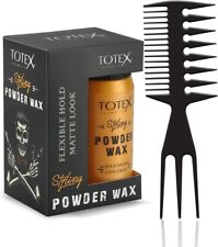 Pó para modelagem de cabelo Totex cera poeira e volume matificante + pente para modelagem de cabelo nº 2 comprar usado  Enviando para Brazil