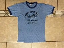 Camisa vintage 1980 Blue Ringer ponto único Salida Colorado river runners p-m EUA comprar usado  Enviando para Brazil