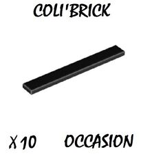 OCCASION - Lego 4162 - 10x Plaque Lisse / Brick Tile 1x8 - Noir / Black segunda mano  Embacar hacia Argentina