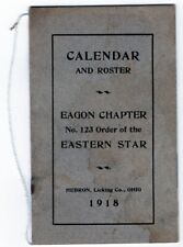 1918 calendar roster for sale  Columbus