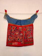 Blusa têxtil antiga rara costurada à mão Kuna Mola Panamá aplique arte popular, usado comprar usado  Enviando para Brazil
