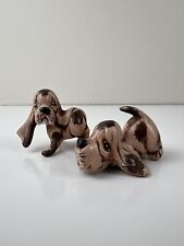 Par de mini figuras vintage de cerâmica para cachorros decoração kitsch pintura à mão, usado comprar usado  Enviando para Brazil