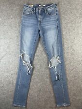 Levis 721 High Rise Ripped Skinny Jeans Womens 26 Big "E" Premium Denim for sale  Shipping to South Africa