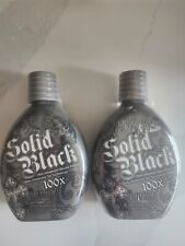 2 sealed bottles New Solid Black Bronzer Tanning Bed Lotion 100x 13 5 Ounce, used for sale  Shipping to South Africa
