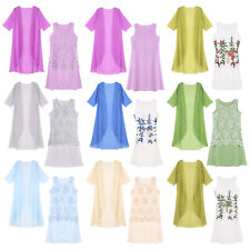 Women's Clothes Set Dress Embroidery Outfits Wedding Beachwear Flower Cardigan, used for sale  Shipping to South Africa