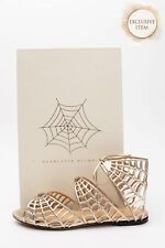RRP€677 CHARLOTTE OLYMPIA Leather Spiderweb Sandals US8 UK5 EU38 HANDMADE for sale  Shipping to South Africa