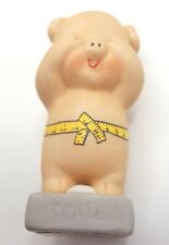Enesco Vtg Country Cousins Figurine 1981 Pig on Scale Measuring Tape Diet Pig, used for sale  Moline