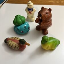 Vintage Pokémon Bulbasaur Pencil Sharpener With Ghostbusters, Duck, Dino, Beaver for sale  Shipping to South Africa