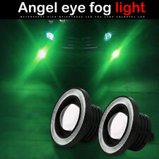 "Proyector de luz antiniebla LED de 3,5" in lámpara de conducción COB ojo de ángel halo kit verde/ segunda mano  Embacar hacia Argentina