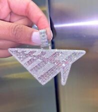 Pingente de avião de papel personalizado 2,10 CT redondo criado em laboratório diamante prata 925 hip hop comprar usado  Enviando para Brazil