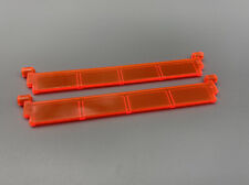 LEGO 2x Lot -  Trans Neon Orange Garage Roller Door Section w/o Handle - 6973 for sale  Shipping to South Africa