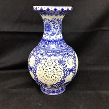 Usado, Vaso oco chinês Jingdezhen cerâmica azul branco camada dupla (34) # 940 comprar usado  Enviando para Brazil