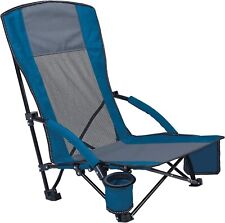 XGEAR Low Seat Beach Chair High Back Camping Chair Camp Chair Lawn Chair Blue for sale  Shipping to South Africa