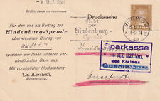 Privatpostkarte 3 hindenburg gebraucht kaufen  Stammbach