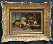 antique dog painting for sale  NUNEATON