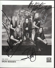 Usado, Foto promocional autografada assinada pelo IRON MAIDEN HARRIS MURRAY McBRAIN BLAZE JANICK Z2 comprar usado  Enviando para Brazil