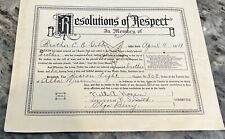 1939 resolutions respect for sale  Pearland