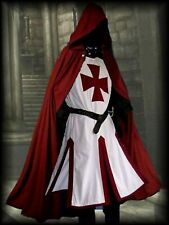 Medieval Knights Templar Cloak and Tabard,  Sleeveless Tunic and Cape for sale  Shipping to South Africa
