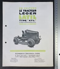 Brochure tracteur léger d'occasion  Bouguenais