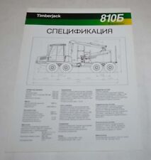 Timberjack 810B Technical Data Forwarder Logging Tractor Brochure Prospekt for sale  Shipping to South Africa