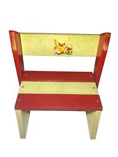 Usado, Taburete para niños silla de banco móvil amarillo rojo 13""x11""x10"" vintage segunda mano  Embacar hacia Argentina