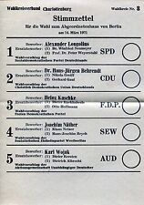 Riginal stimmzettel wahl gebraucht kaufen  Berlin