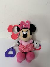 Minnie Mouse Disney Baby Activity Crinkle Plush Doll Teether Rattle Hang Toy, used for sale  Shipping to South Africa