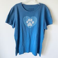 Camiseta Life is Good Puppy/Dog Love ajuste clássico tamanho XL estampa de pata, amante de animais comprar usado  Enviando para Brazil