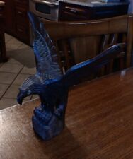 Vintage Hand Carved Wooden Eagle Statue Figurine. Wings Spread for sale  Shipping to South Africa