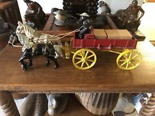 Rare Early Kenton Toys Cast Iron Horse Drawn Work Wagon Made In USA for sale  Shipping to South Africa