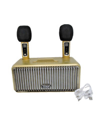SD-319 Pro Máquina de Karaokê, Microfone Duplo, LED, Som Profissional, Dourado comprar usado  Enviando para Brazil