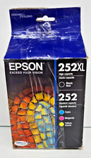 Epson 252XL tinta preta e 252 colorida EPSON WORKFORCE WF-3620 4 pacotes nova EXP 04/2024 comprar usado  Enviando para Brazil